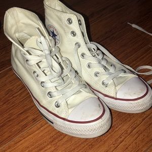 Converse white high tops